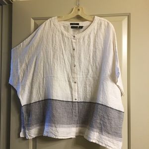 Tahari linen top never worn